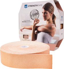 STRENGTHTAPE® Kinesiology Tape (35m Uncut Roll, Beige)